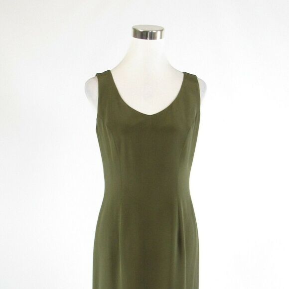 Naeem Khan green silk maxi dress 8 - Picture 2 of 8